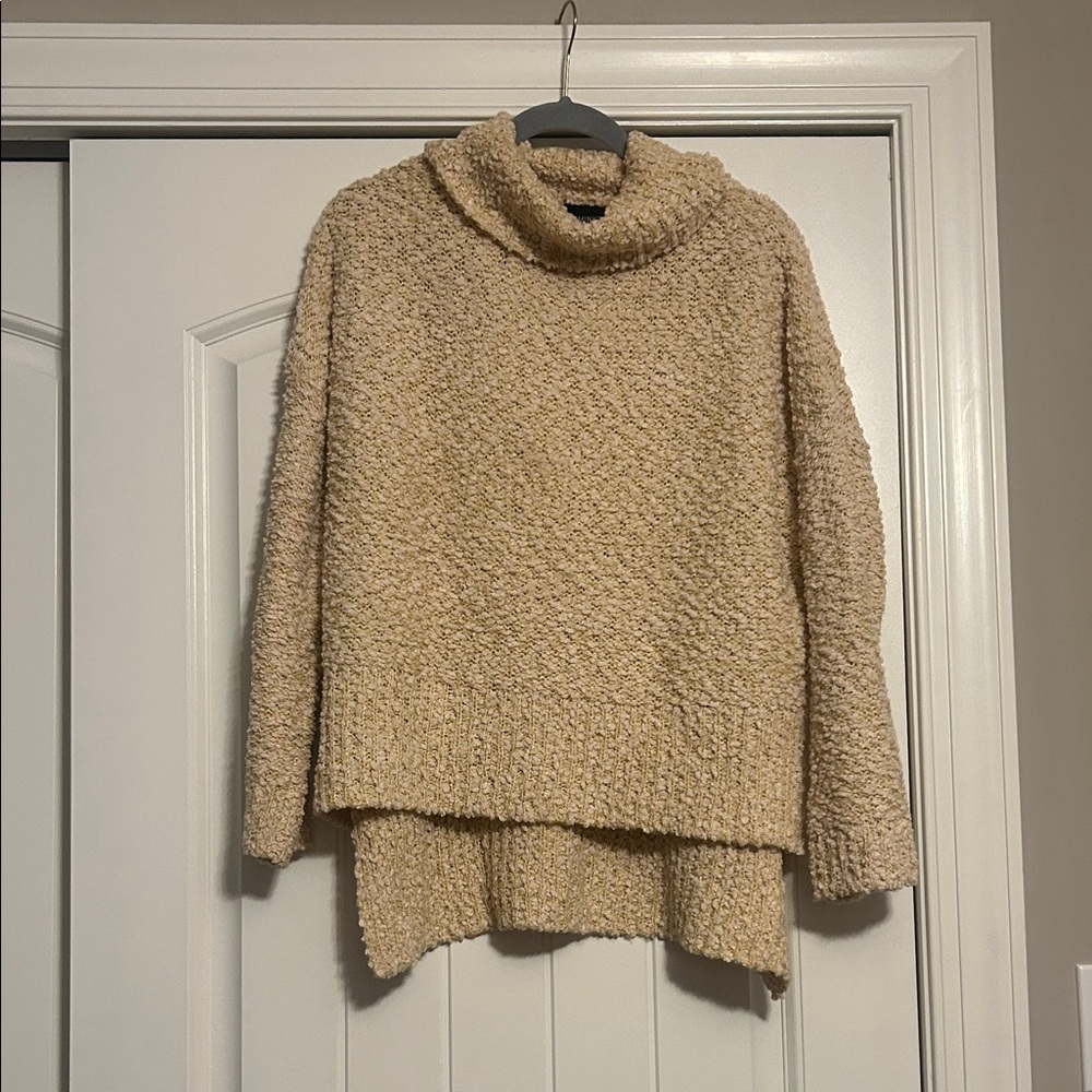 MINKPINK Cream Turtleneck Bouclé Sweater